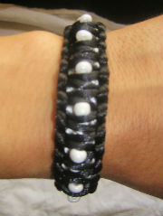 bracelet tresse cobra avec perles différentes couleurs Sylvie G création